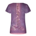 thumbnail image 4 of Fiudx Camisas para Mujer Blusa Holgada de Manga Corta con Cuello Redondo Informal Estampada a La Moda para Mujer, 4 of 5