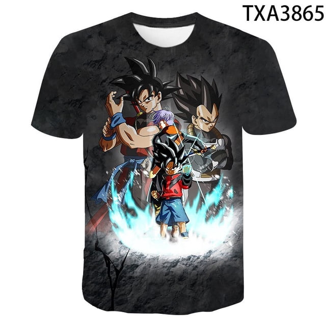 Camisetas con estampado 3D de Dragon Ball Z para niños, camiseta de manga corta con estampado de Son Goku Super Saiyan, ropa informal genial gym unisex