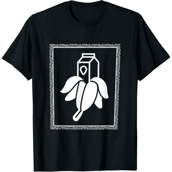 Milky Banana Funny Text Dakpack Vintage For Men Women Kids T-Shirt