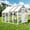 Grey+White, variant on AUU Extra Large Walk-In Catio for Multiple Cats, Outdoor Cat Enclosure with Bridges, PVC Roof, Weatherproof Cover, 8 Platforms, and 2 Resting Boxes