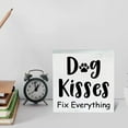 thumbnail image 5 of Zomyto 5x5 Inch Farmhouse Dog Kisses Fix Everything Wooden Box Sign Dog Lovers Wood Block Tabletop Sign, 5 of 8