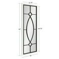 thumbnail image 3 of Kate and Laurel Bakersfield Farmhouse Windowpane Rectangle Wall Mirror, 16 x 42, White, Framed Decorative Rectangular Mirror with Natural Iron Overlay and Tall Frame, 3 of 8