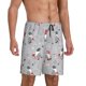 thumbnail image 2 of Balery Santa with Gifts Pantalones cortos de pijama de punto de algodón para hombre con cinturilla y bolsillos-Medium, 2 of 6