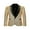 Golden, variant on Caoirhny Men's Shiny Sequin Blazer, One Button Tuxedo Suit Jacket for Party, Wedding, Banquet, Prom