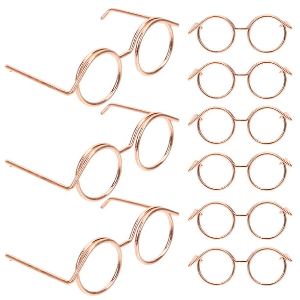 10 gafas de muñeca en miniatura, gafas de sol con montura, accesorios para muñecas.