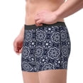 thumbnail image 2 of Yiaed Geometry Flower Print Men's Soft Cotton Boxer Shorts Breathable Boxers Underwear Moisture-Wicking Underwear Stretch Boxer Briefs for Man-Small, 2 of 5
