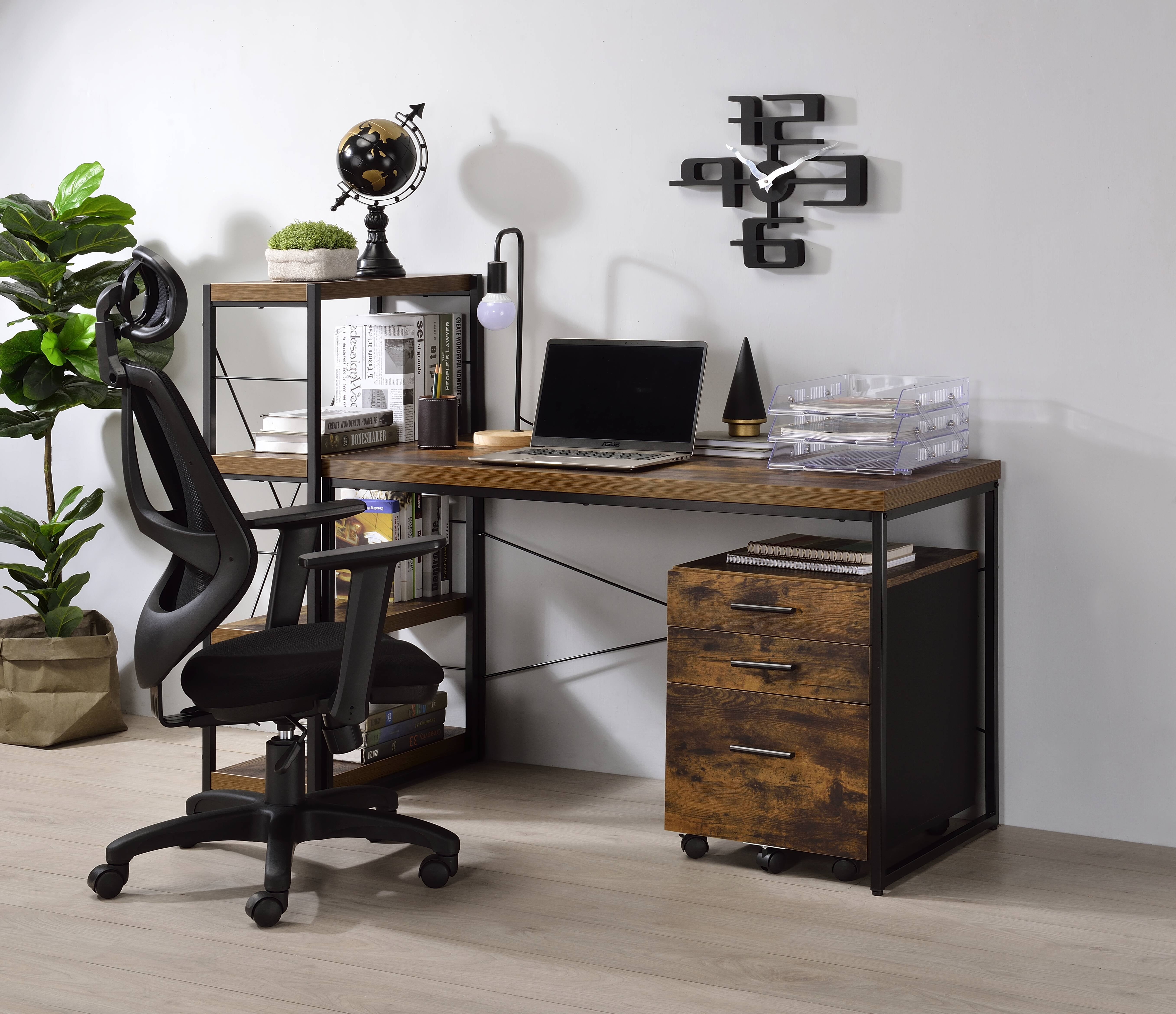 Acme Bob Desk Weathered Oak Walmart Com Walmart Com