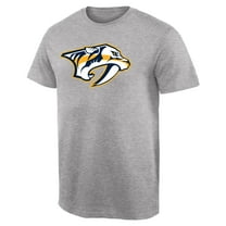 Men's Ash Nashville Predators Team Primary Logo T-Shirt