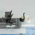 thumbnail image 2 of Figura de cisne sujetalibros de mesa, estatua, sujetalibros decorativos, escultura moderna de cerámica para el hogar, la oficina, la estantería, el es, 2 of 8