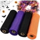 thumbnail image 2 of TONIFUL 4 rollos de cinta decorativa de malla de 10.0 in, color negro, naranja y morado, para suministros de corona, corona de puerta delantera, decoración de árbol, Navidad, Año Nuevo, decoración de, 2 of 4