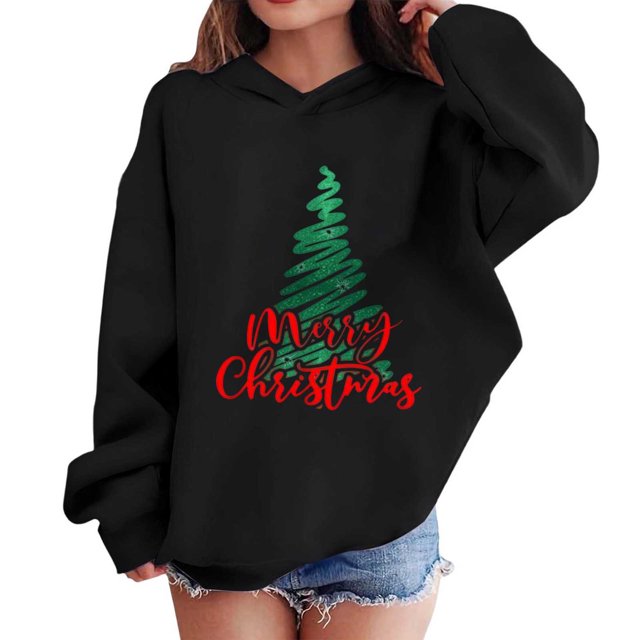 Sudaderas con capucha para niños y niñas, sudaderas navideñas con capucha para niños medianos y grandes, camisetas de manga larga, sudaderas para niños