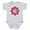 Heather Gray, variant on CafePress - Peace Flower Affection - Cute Infant Bodysuit Baby Romper - Size Newborn - 24 Months