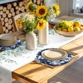 thumbnail image 4 of Navy Blue Spring Floral Round Placemats for Dinning Tables,Heat-proof Braided Table Mats 13 Inch,Summer Flowers Watercolor Botanical Washable Place Mat for Kitchen Restaurant Party Table Decor, 4 of 9