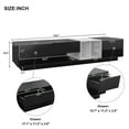 thumbnail image 2 of Harper & Bright Designs Two-Tone Media Console for TVs Up to 80'', Sleek and Stylish TV Stand with Storage, Functional TV Cabinet with Versatile Compartment for Living Room, Black, 2 of 13