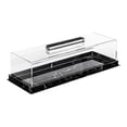 thumbnail image 2 of Rongfmy Bakery Display Case Acrylic Rectangular with Clear Lid Dessert Display Plate for Black, 2 of 9