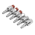 thumbnail image 2 of 6 uds accesorios para mangueras de aire 1/4 pulgadas NPT acoplador de aire giratorio de 360 grados enchufes macho de conexión rápida de acero inoxidable, 2 of 14