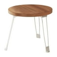 thumbnail image 2 of Foldable Side Table with Wheels – 30cm Round Portable Coffee Table for Small Spaces, Bedroom, Sofa – Waterproof & Space-Saving Snack Tray, Laptop Desk (White), 2 of 6