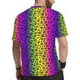 thumbnail image 2 of Wukai Animal Paw Rainbow Print Men's Short-Sleeved Mesh T-Shirt,Quick-Dry Short Sleeve Workout T-Shirt-6X-Large, 2 of 8