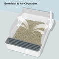 thumbnail image 2 of White PP Enclosed/Openable Large Cat Litter Box with Anti-Splash Design, Deodorizing Function, Includes Litter Scoop - S Size (417x280x170mm) for Kittens, Optional L Size Available, 2 of 7