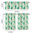 thumbnail image 6 of Cute Cactus Succulent Kitchen Curtain Set, 3PCS 27.5x36in Polyester Valance and Tier Panels, Botanical Window Drapes, 6 of 6