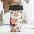 thumbnail image 6 of Fotbe Christmas Gingerbread Cookies Printed Insulated Travel Coffee Mug Spill Proof Leak Proof Stainless Steel Coffee Tumbler Reusable Coffee Cups with Lids Thermos, 6 of 8