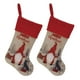 thumbnail image 2 of Juego de 2 Medias Navideñas Nuevas, Personalizadas con Diseño de Papá Noel y Gnomos (45 Cm), Suaves, Clásicas y Rojas, para Colgar En La Chimenea, para Las Fiestas Navideñas Familiares., 2 of 7