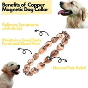Solid Copper Magnetic Dog Collar, Link Dog Collar, Chain Dog Collars, Pet Jewelry Decorations for Small Medium Large Dogs, Width:8mm
