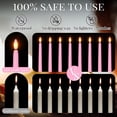 thumbnail image 4 of HSHDLDF 24 Packs Flameless Taper Candles Battery Operated 11 Inch Long Candle Light LED Flameless Candlesticks Fake Candles Flickering Tapered Candles for Valentine's Day, Wedding(Pink), 4 of 7
