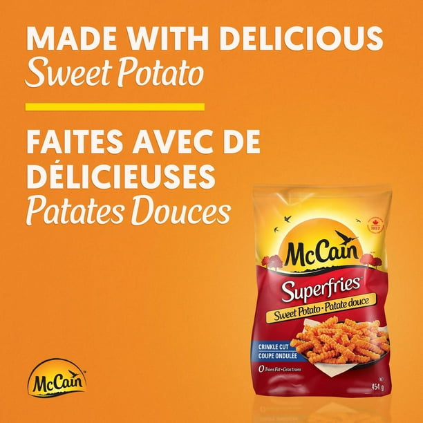 Patates douces frites coupe large 454 g
