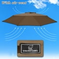 thumbnail image 2 of Sunny 6.5’ x 6.5' 6 Rib Brown Patio Umbrella Canopy, UV Protective 180g Polyester, 2 of 5