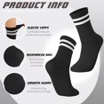 thumbnail image 4 of 8 Pairs Womens Crew Socks Striped Women Sports Crew Socks, Size 6-8, 4 of 7