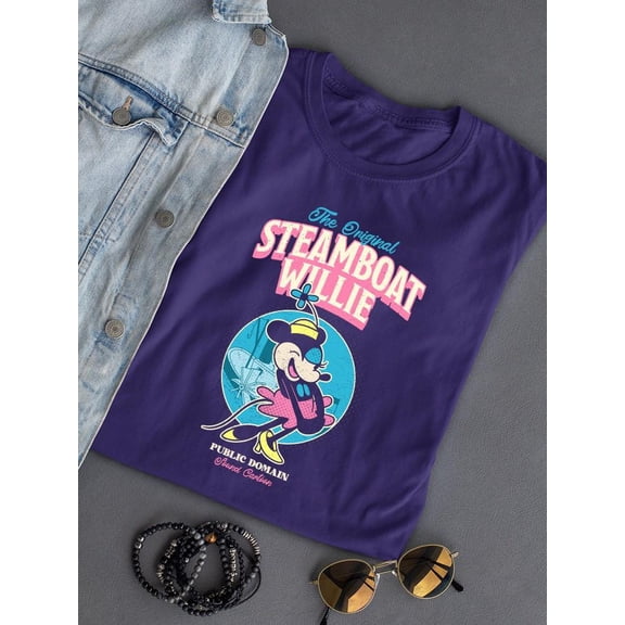 Vintage Peter Steamboat Willie T-shirt Color Women's -SmartPrintsInk Designs