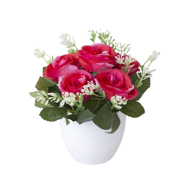 TIELUTT Rose pour la Maison Réaliste pour Fleurs de Mariage Fleurs Extérieures Décorations de Mariage pour Tables de Réception Centres de Table Centres de Table pour Tables Fleurs de la Saint-Valentin
