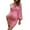 Pink, variant on Zwiiyzr Women's Maternity Mini Dress Twist Front Long Sleeve Bodycon Pregnancy Dresses Pink