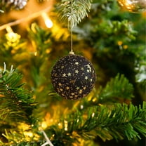 Neoyler Christmas Tree Ornaments Lights Christmas Tree Lights Shatterproof Balls Easy Hanging Xmas Decor Parties Holidays 3.1In Black