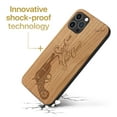 thumbnail image 3 of Case Yard Wooden Case Outside Soft TPU Silicone Slim Fit Shockproof Wood Phone Cover for Girls Boys Men and Women Supports Wireless Charging Stick to Your Guns Design case for iPhone-11-Pro-Max, 3 of 7