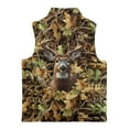 thumbnail image 5 of Pzuqiu Camo Hunting Deer Kids Zip Up Vest Casual Clothes for Girls 4T Breathable Winter Lightweight Sleeveless Fleece Jacket with Pocket Fall Outfits Fashion Clothing for Girls, 5 of 7