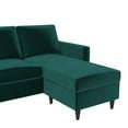 DHP Cooper Reversible Sectional Sofa, Green Velvet