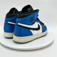 thumbnail image 5 of Ni - ke Ni - ke Air Jordan 1 Mid Men Sz 9.5 332550-400 Soar Blue Black White Training Shoes, 5 of 5