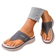 thumbnail image 2 of Women's Thong Beach Flip Flops, Thick Sole Casual Summer Sandals,Grey,US:7.5, 2 of 8