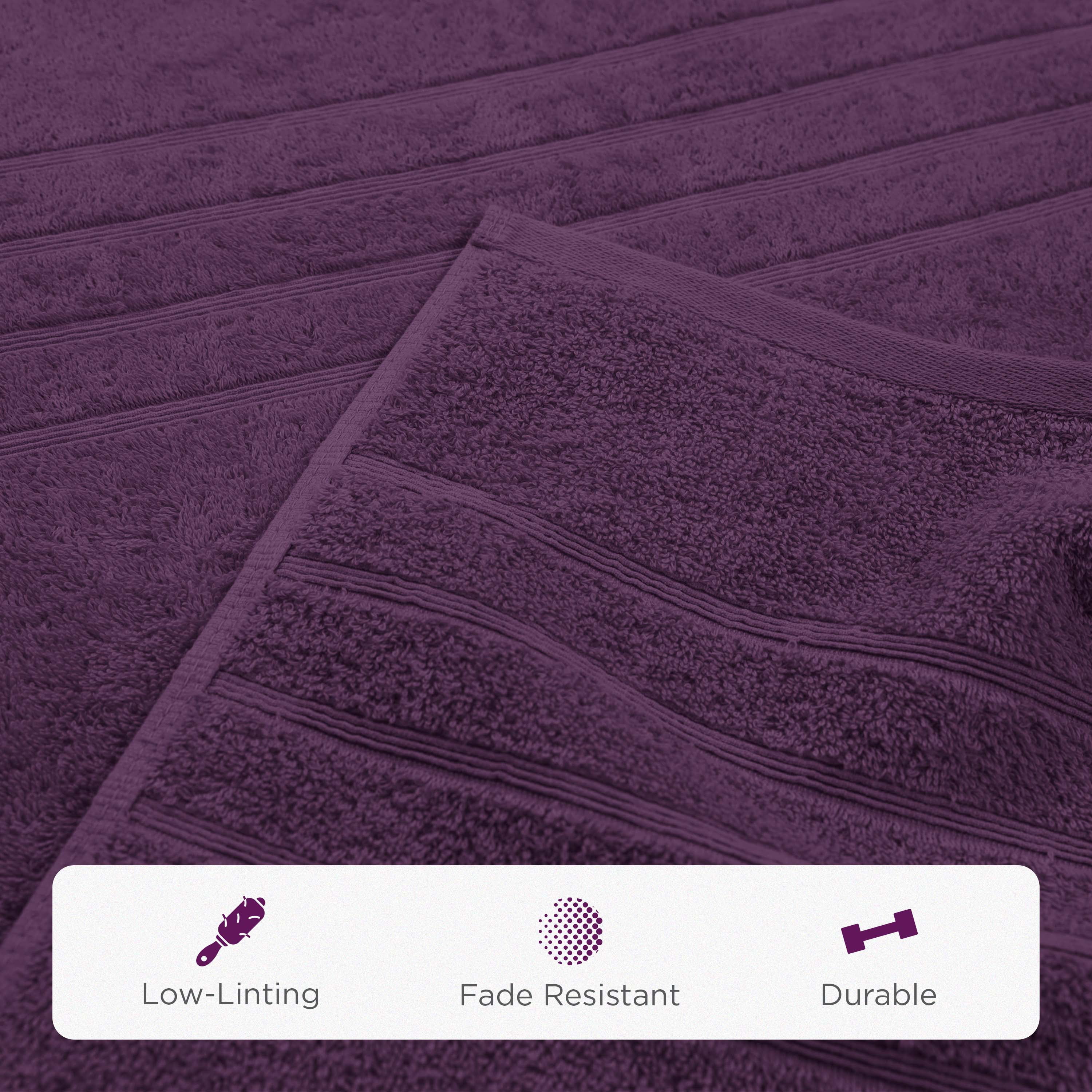 Martex 6-Piece Towel Set | 100% Cotton Soft & Absorbent Bath Towels | Dark Purple
