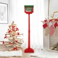 thumbnail image 2 of Costway 59 Inch Musical Christmas Street Lamp with Sound-Activated Snow Globe Lantern, 2 of 9