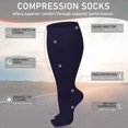 thumbnail image 4 of 3 Pairs Medical Sport Plus Size Compression Socks - 20-30mmhg Graduated Knee-High Support for Men & Women, Ideal for Soccer, Running, and Nurses, 4 of 6