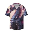 thumbnail image 2 of Lsque Dragon print Men's Cuban Collar Short Sleeve Shirt Summer Beachwear Casual Button Down Fashionable Vacation Leisure Shirt-3X-Large, 2 of 7