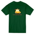thumbnail image 1 of T-shirt Vert Forêt pour Homme avec Citation « Je Suis en Mode Vacances » et Graphique de Voiture, 1 of 1