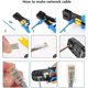 thumbnail image 2 of Herramienta de crimpado de cables Ethernet, crimpadora de red RJ45 RJ11 RJ12 con cortador de trinquete y pelador, azul, 2 of 5