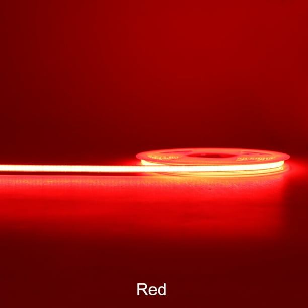 FOB COB tira de LED 12V 24V Flexible 5mm 8mm 10mm ancho RA 90 barra de luz de cinta Led de alto brillo azul hielo blanco rojo verde rosa amarillo Tan Jianjun unisex