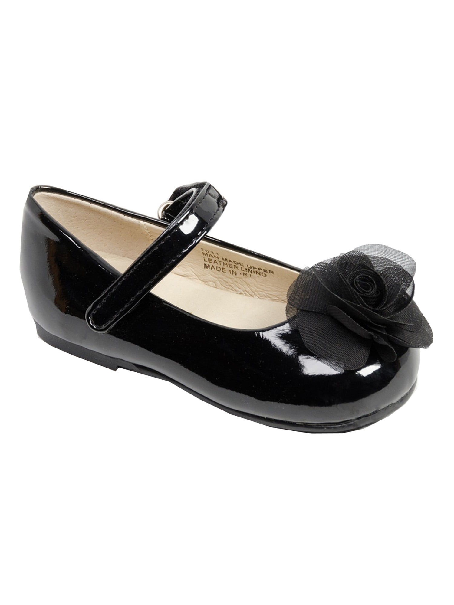 girls black patent shoes