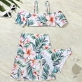 thumbnail image 2 of Qiangong Toddler Baby Girls 3 Piece Swimsuits Floral Bikini Beach Bathing Suit Briefs Girls Bikini Swimwear Set White 6-7 Years, 2 of 7