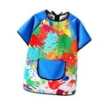 thumbnail image 3 of ALTROS DE ARTES DE NIÑOS Niños Art Smock Soft Baby Feeding Bib Multipurpose con bolsillos impermeables para niñas Cocina a mano para niños Azul, 3 of 8